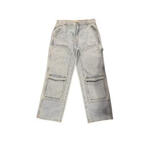 GRLFRND Denim Milla Utility High Rise Straight Leg Jean Crop Size 30